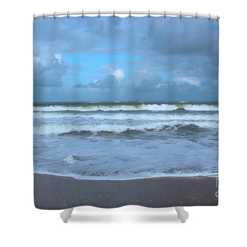 At The Beach Shower Curtain featuring the digital art Find Your Beach by Megan Dirsa-DuBois