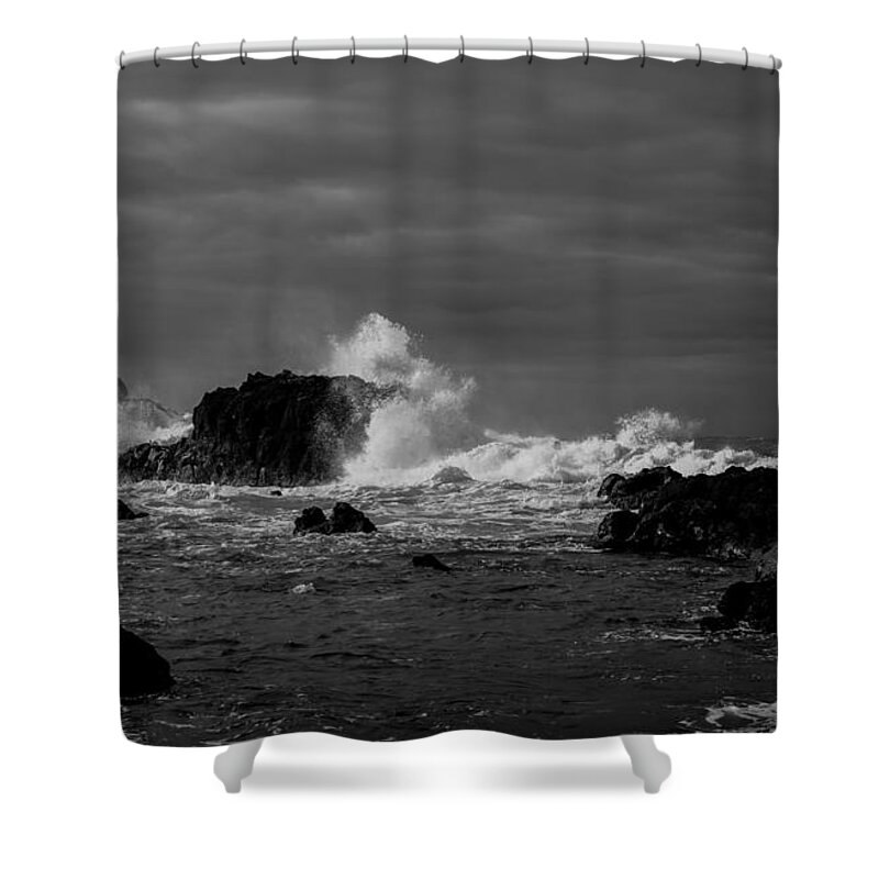 Action Shower Curtain featuring the photograph Fine Art Back and White245 by Joseph Amaral