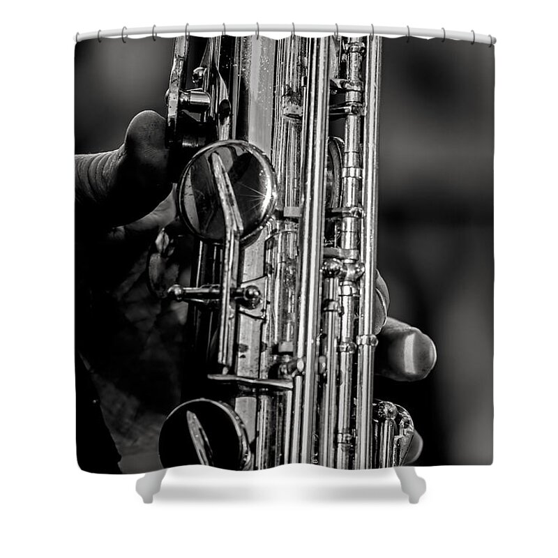 Abstract Shower Curtain featuring the photograph Fine Art Black and White-195 by Joseph Amaral