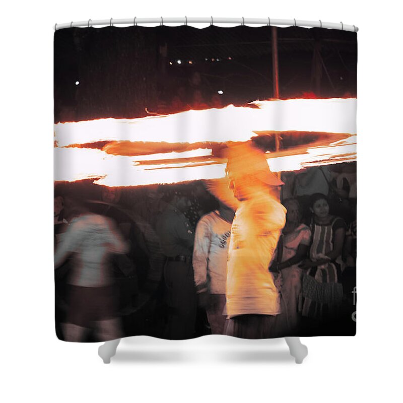 Perahara Shower Curtain featuring the photograph Fire and Ice by Venura Herath