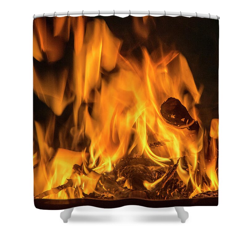 Fire Shower Curtain featuring the photograph Fire by Cathy Kovarik