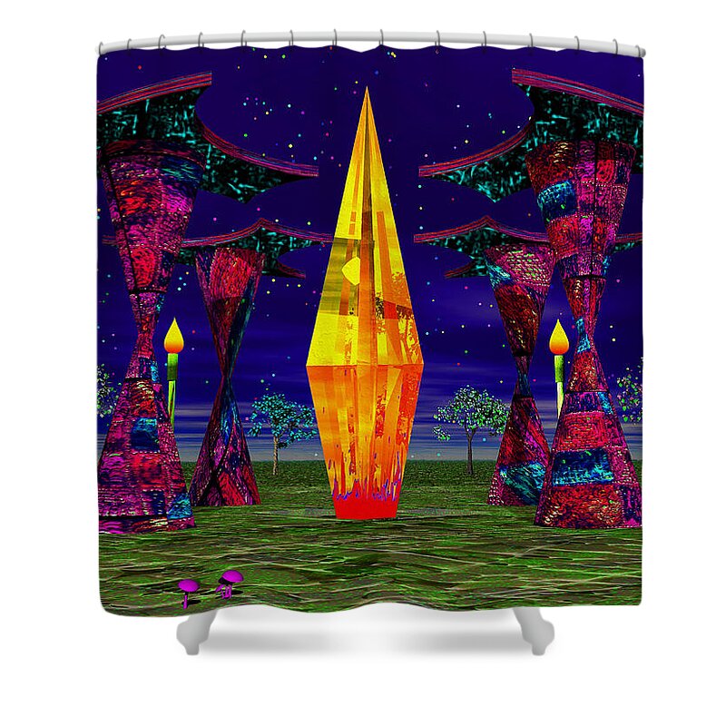 Fire Shower Curtain featuring the photograph Fire Crystal by Mark Blauhoefer