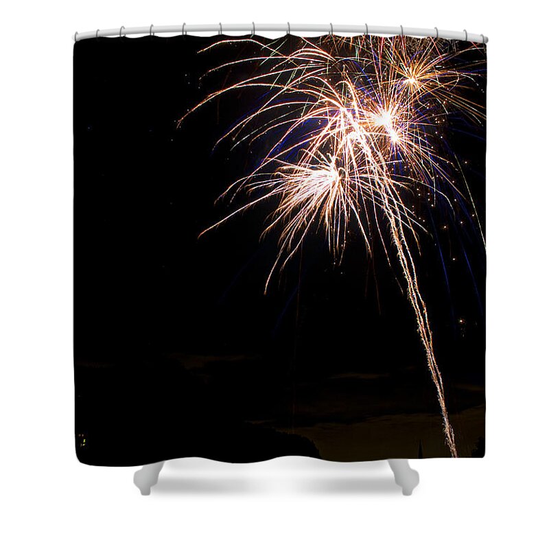 Fireworks Shower Curtain featuring the photograph Fireworks  by James BO Insogna