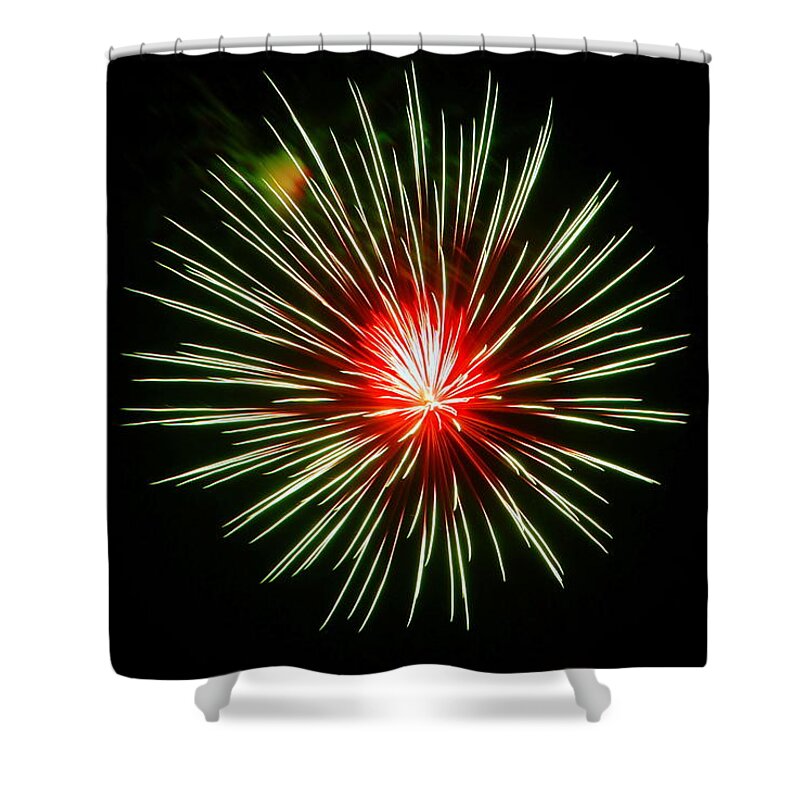 Fireworks Shower Curtain featuring the photograph Fireworks 032 by Larry Ward