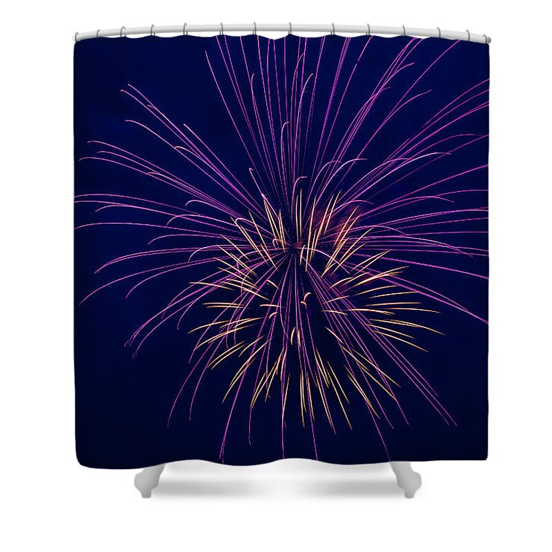 Fireworks Shower Curtain featuring the photograph Fireworks Display by Skip Tribby