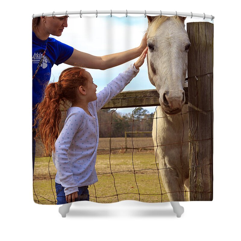 Young Shower Curtain featuring the photograph First Impressions by Travis Rogers