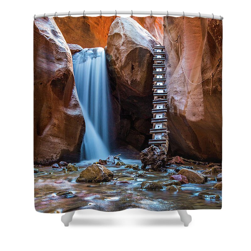 Photography Shower Curtain featuring the photograph First Ladder by Joe Kopp