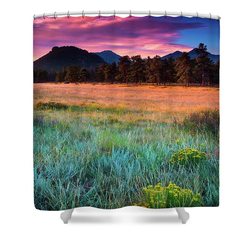 Colorado Shower Curtain featuring the photograph First Rays Of Sunlight by John De Bord