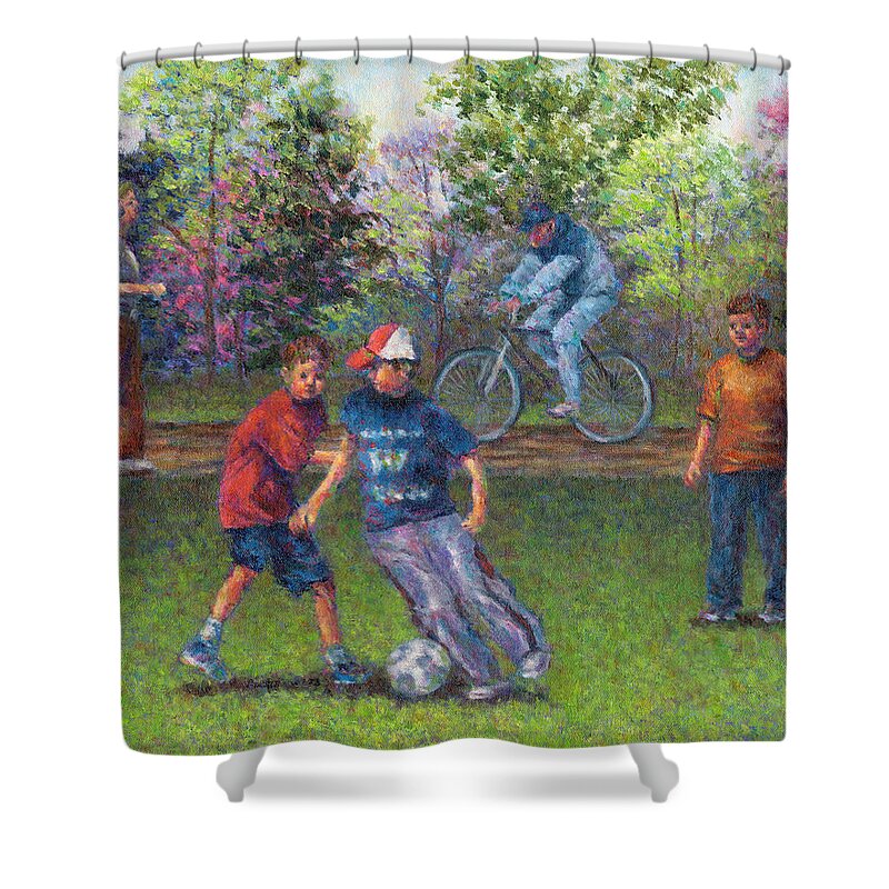 Spring Shower Curtain featuring the photograph First Warm Day by Susan Savad