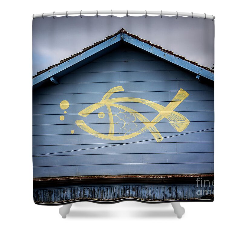 Fish Shower Curtain featuring the photograph Fish House by Perry Webster