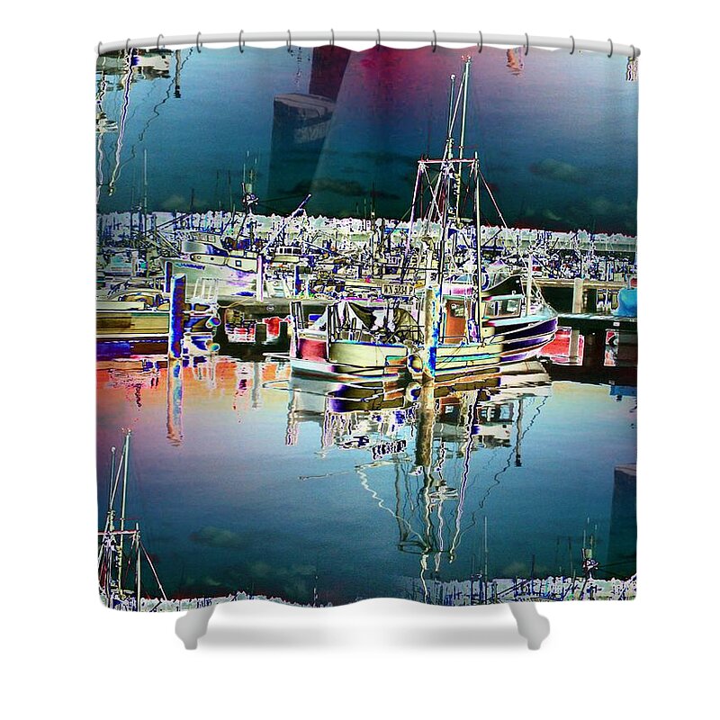 Seattle Shower Curtain featuring the photograph Fishermans Terminal 3 by Tim Allen