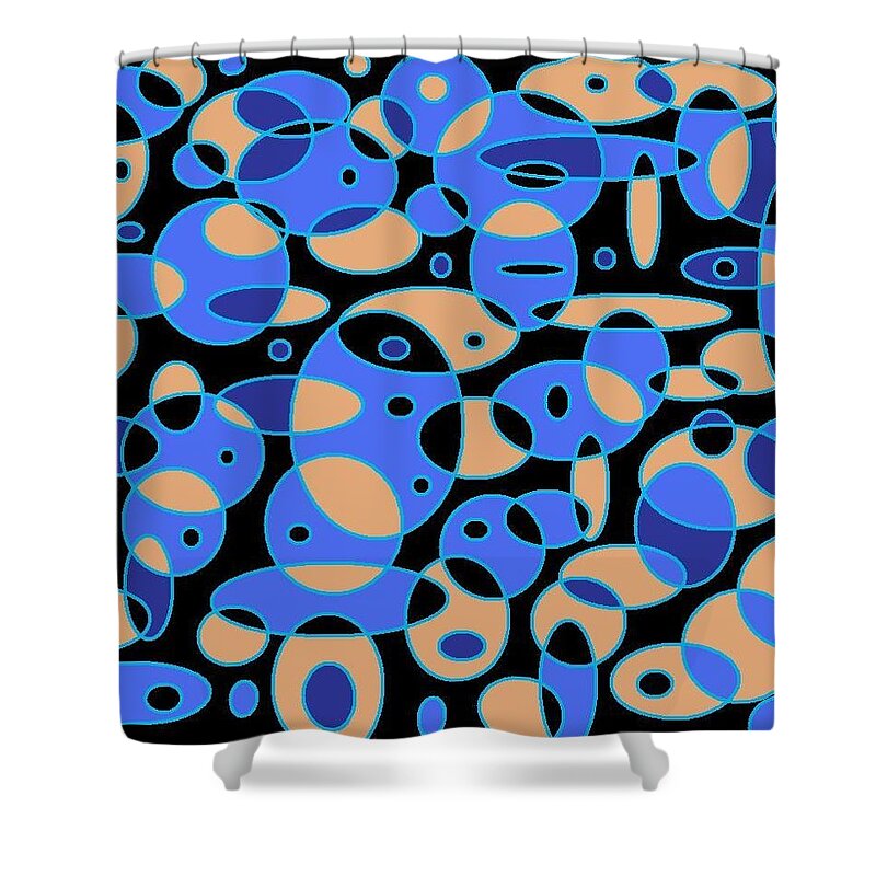 Shower Curtain featuring the painting Fishies by Jordana Sands