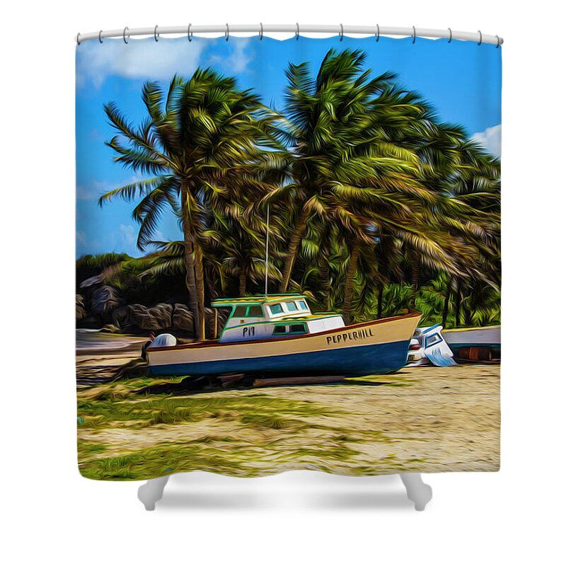 Fishing Shower Curtain featuring the photograph Fishing Boat by Stuart Manning