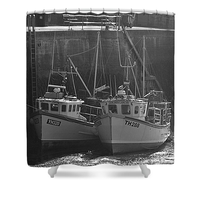 Fishing Boats Shower Curtain featuring the photograph Fishing Boats by Andy Thompson