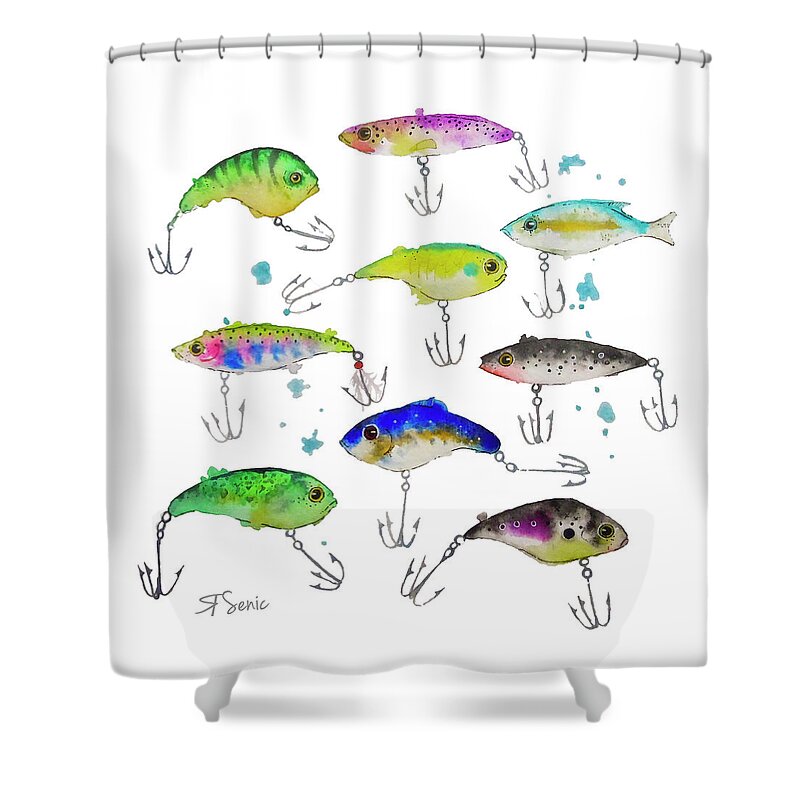 Fishing is Fly No3 Shower Curtain by Roleen Senic - Fine Art America