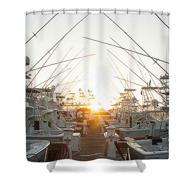 Fishing Shower Curtain featuring the photograph Fishing Yachts by Brian Kinney