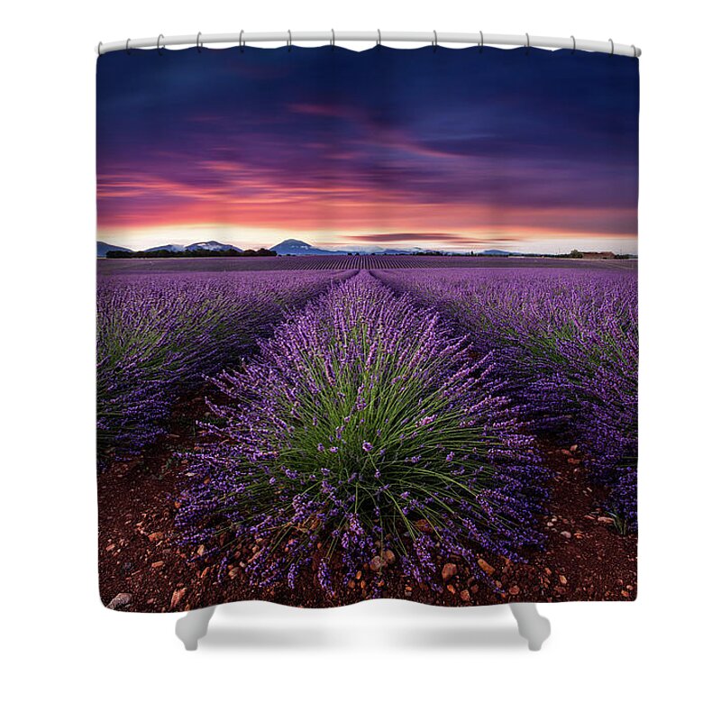 Landscape Shower Curtain featuring the photograph Flame of doubt by Jorge Maia
