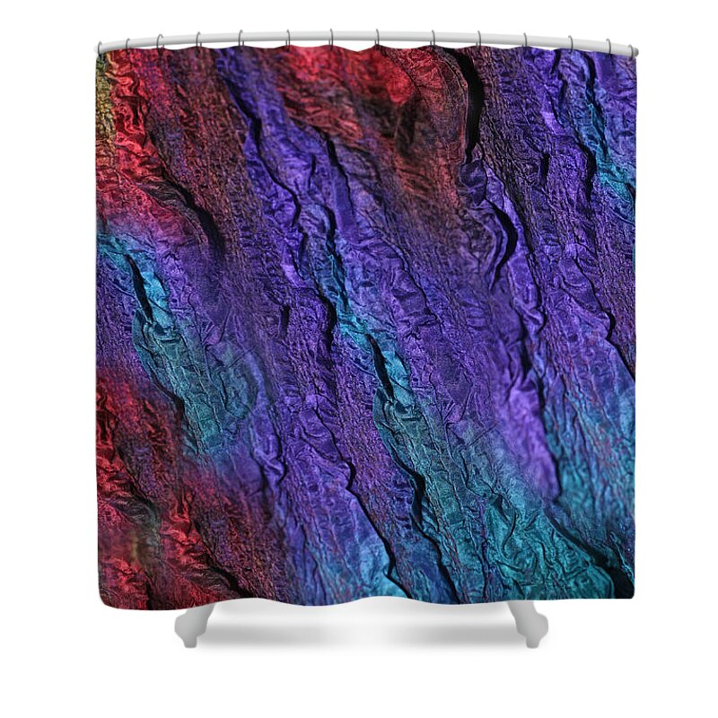 Russian Artists New Wave Shower Curtain featuring the photograph Flaming Ametyst by Marina Shkolnik