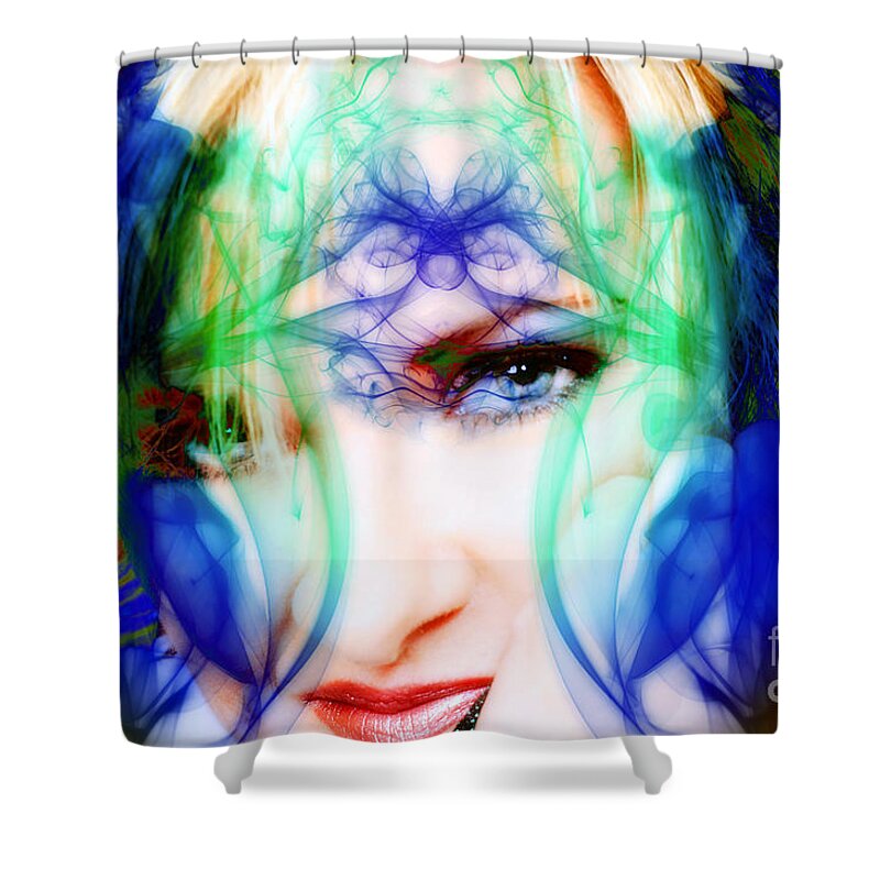 Clay Shower Curtain featuring the digital art Flash by Clayton Bruster