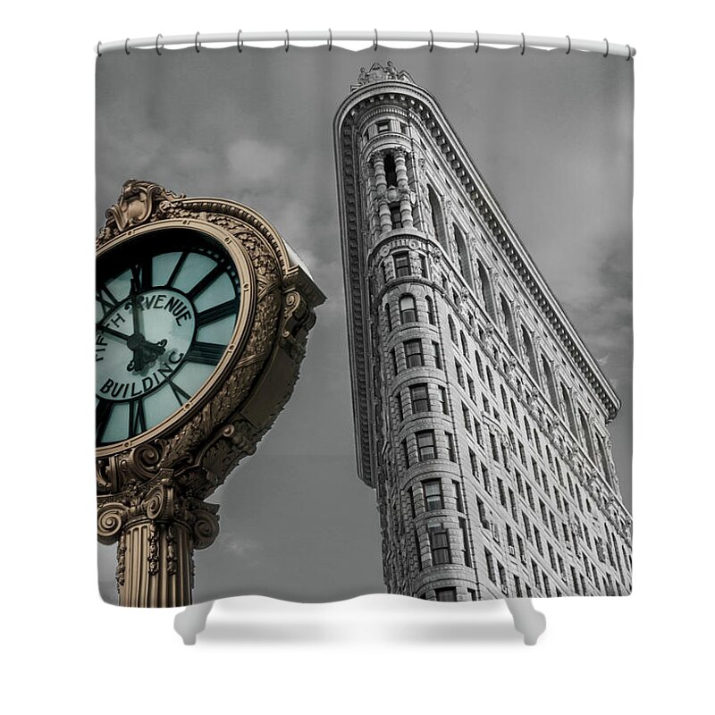 America Shower Curtain featuring the photograph Flatiron Building by Kyle Lee
