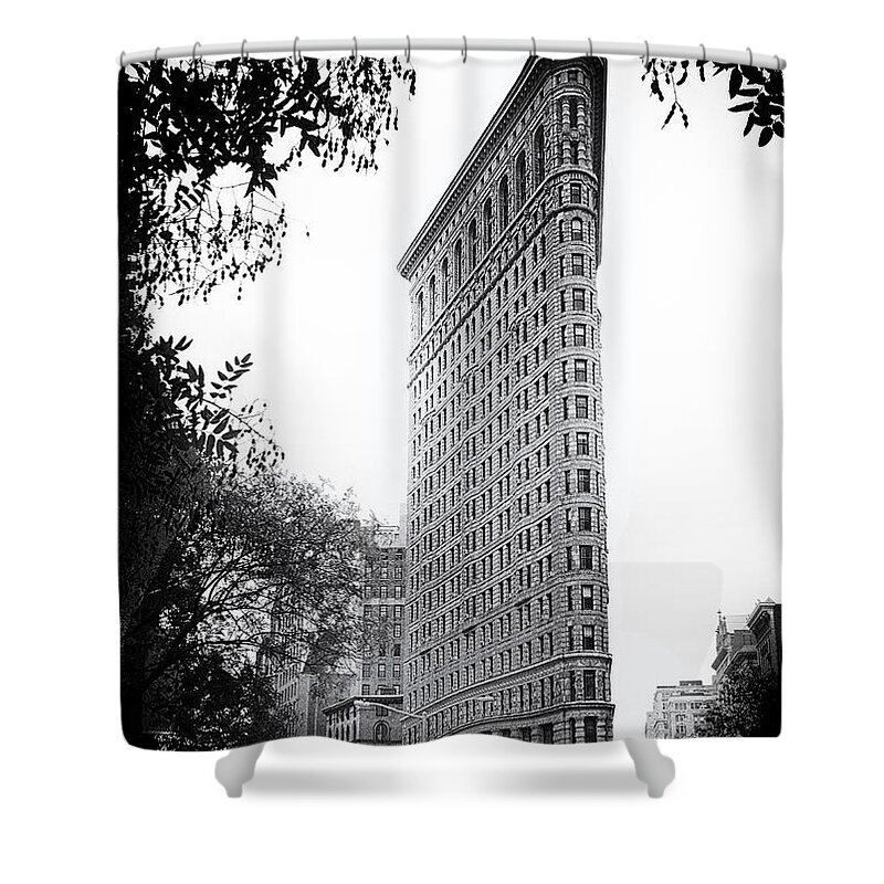 Building Shower Curtain featuring the photograph Flatiron Noir by Jessica Jenney