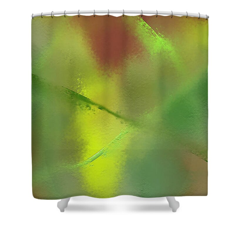 Abstract Shower Curtain featuring the digital art Opaque Pane in Color by SC Heffner