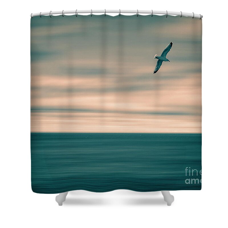 Nag005103 Shower Curtain featuring the photograph Flight 832 by Edmund Nagele FRPS