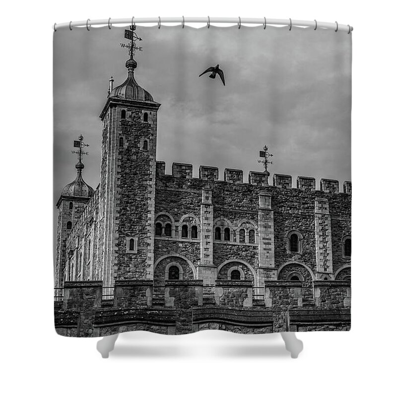 Tower Shower Curtain featuring the photograph Flight from the Tower by David Rucker