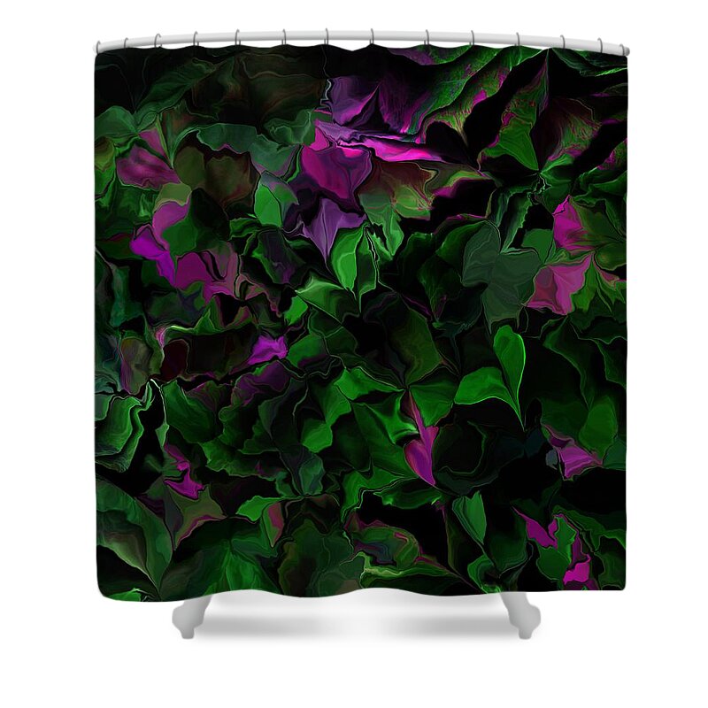  Fine Art Shower Curtain featuring the digital art Floral Fantasy 071816 by David Lane