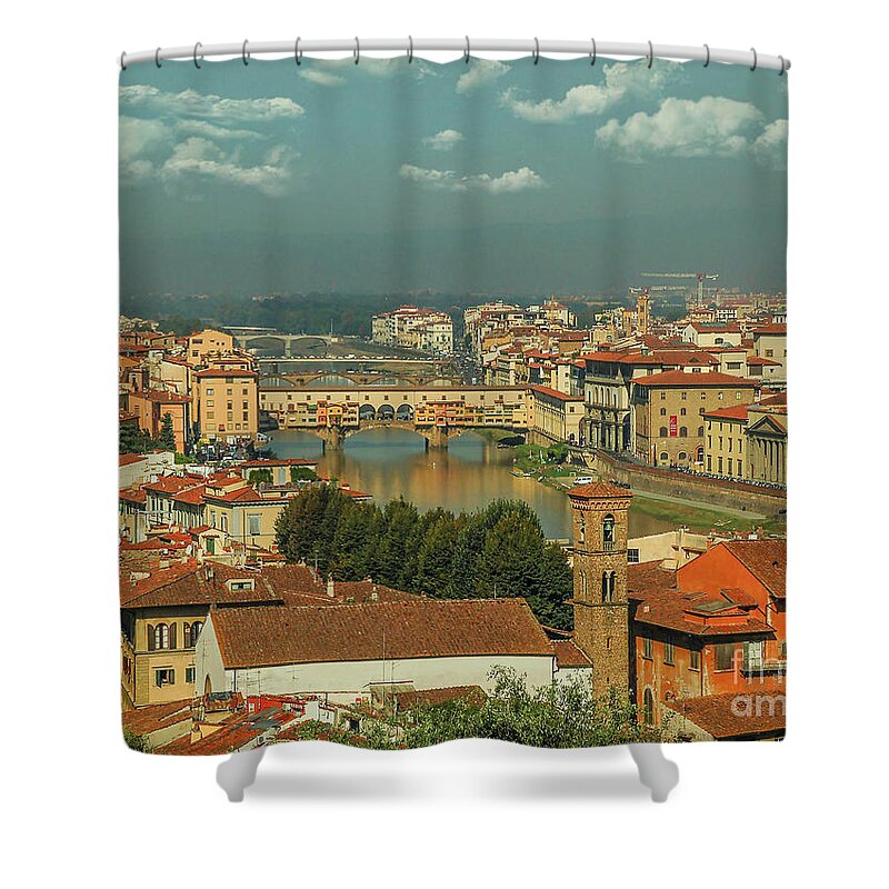 Florence Shower Curtain featuring the photograph Florence Italy by Maria Rabinky