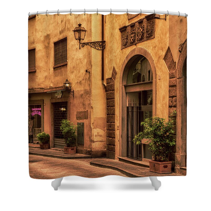 Florence Shower Curtain featuring the photograph Florentine Street by Mick Burkey
