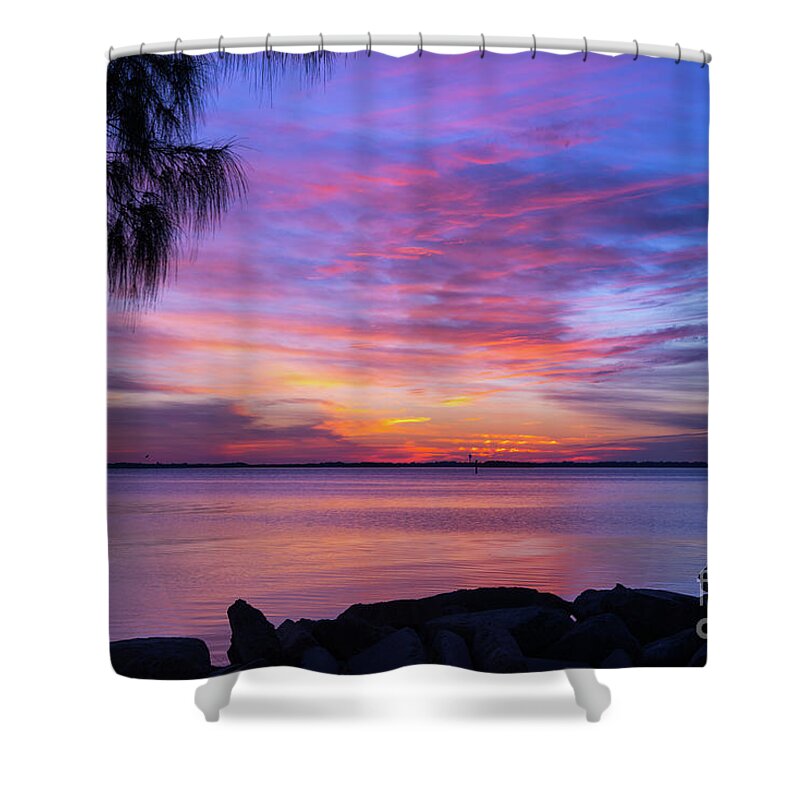 Sunset Shower Curtain featuring the photograph Florida sunset #2 by Paul Quinn