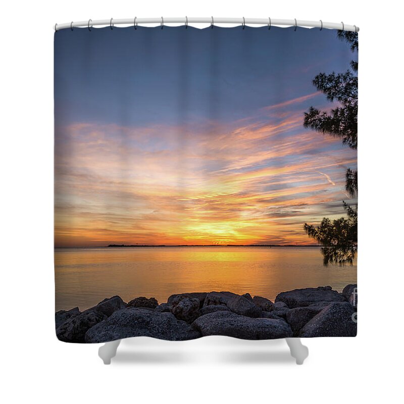Sunset Shower Curtain featuring the photograph Florida sunset #3 by Paul Quinn