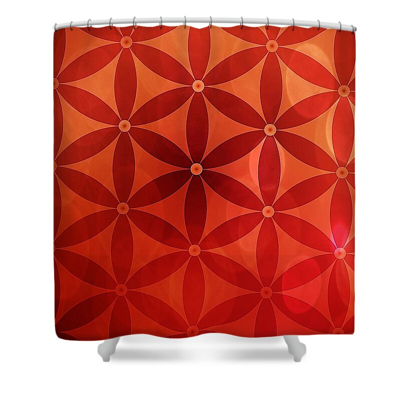 Flower Of Life Shower Curtain featuring the digital art Flower Of Life by Serena King