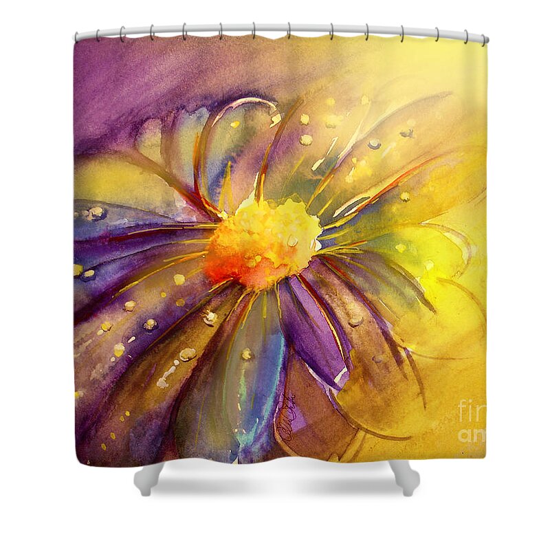 Flower Shower Curtain featuring the painting Flower Offering by Allison Ashton