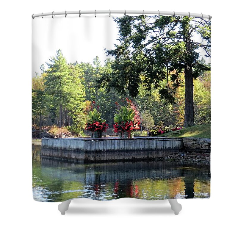  Shower Curtain featuring the photograph Flowers on the Rift by Dennis McCarthy