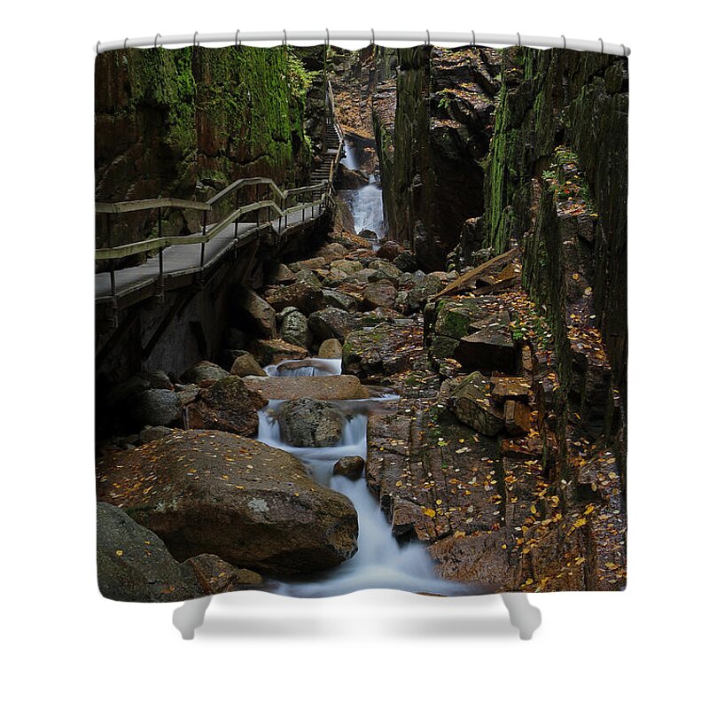 Flume Gorge Shower Curtain featuring the photograph Flume Gorge by Juergen Roth