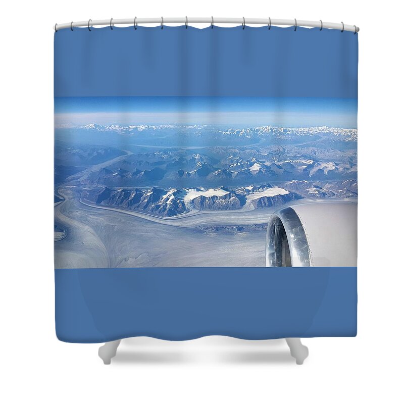 Glaziers Shower Curtain featuring the photograph Flying Through by Britten Adams