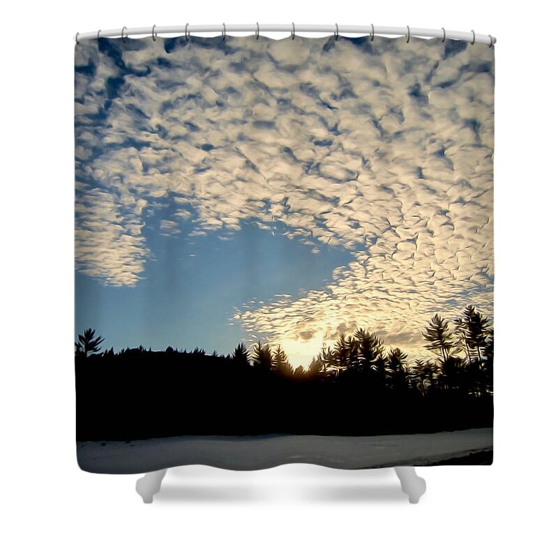 Clouds Shower Curtain featuring the photograph Flying Too Close to the Sun by Elizabeth Tillar