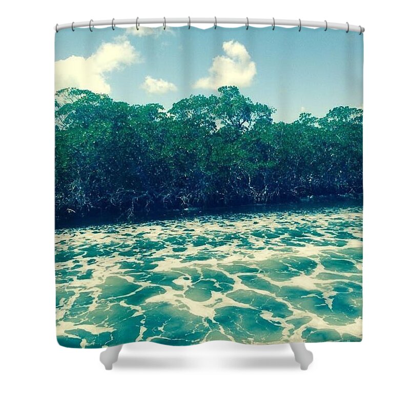 Water Shower Curtain featuring the photograph Foamy Water by Jimmy Clark