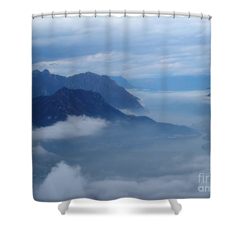 Fog Shower Curtain featuring the photograph Fog and Clouds by Riccardo Mottola