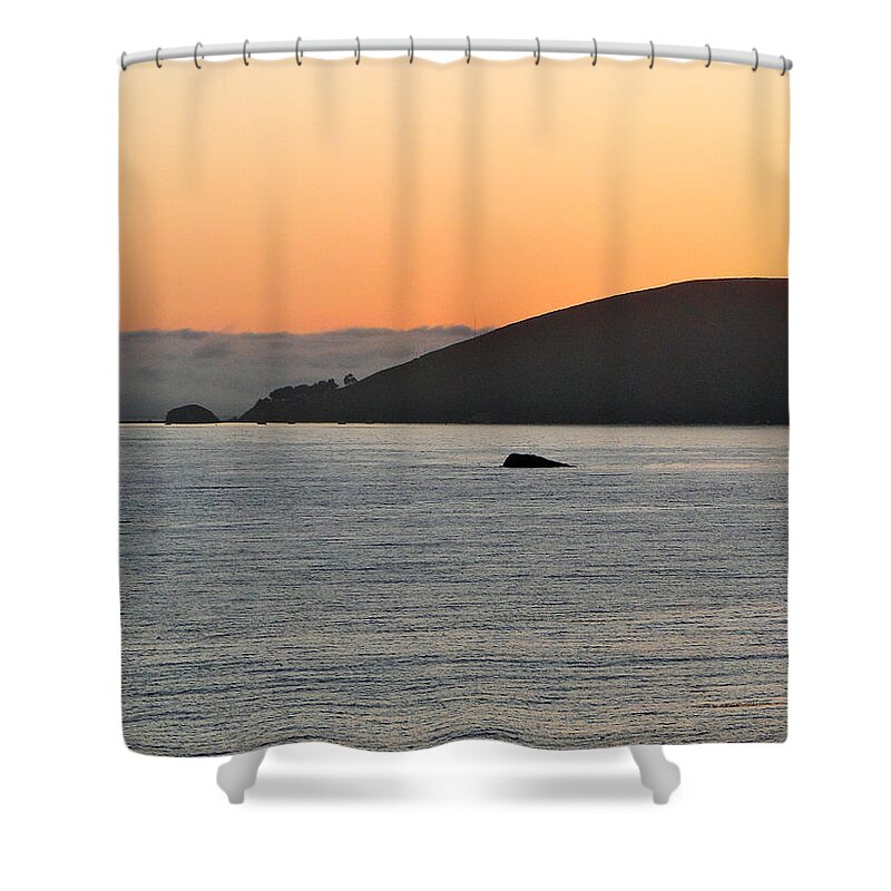 Sunset Shower Curtain featuring the photograph Fog Bank by Liz Vernand