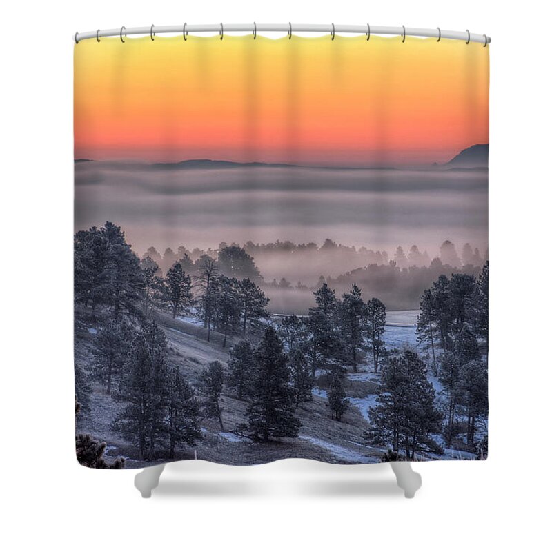 Fog Shower Curtain featuring the photograph Foggy Dawn by Fiskr Larsen