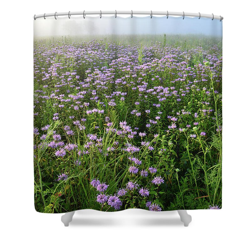 Mchenry County Conservation District Shower Curtain featuring the photograph Foggy Morning in Glacial Park by Ray Mathis