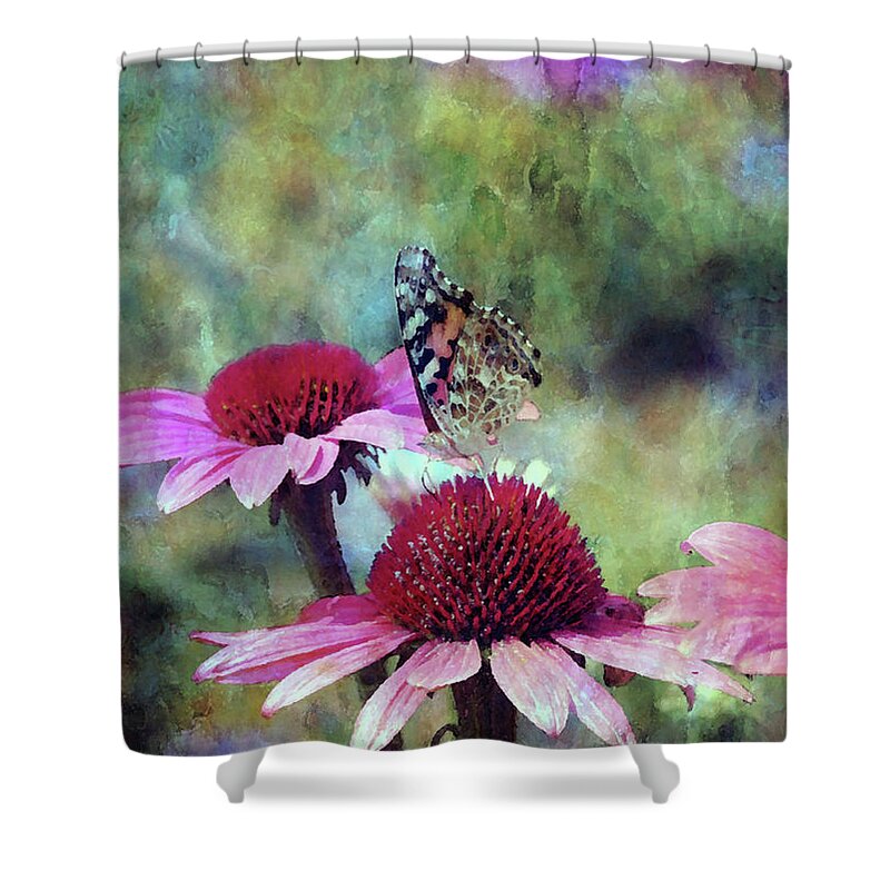 Butterfly Shower Curtain featuring the photograph Folded Impression 3752 IDP_2 by Steven Ward