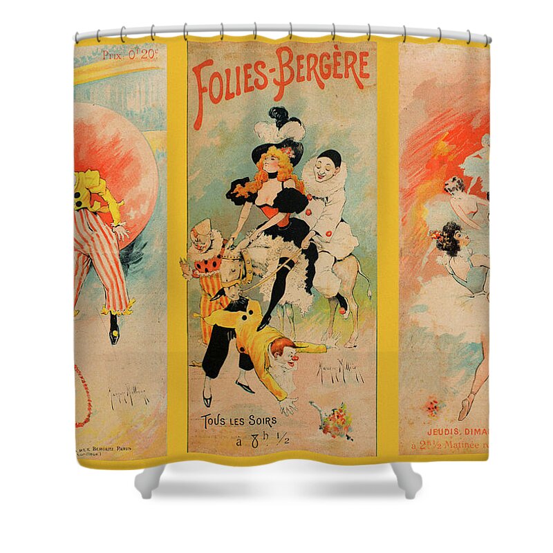 Folies Bergere Shower Curtain featuring the photograph Folies Bergere 1892 by Andrew Fare