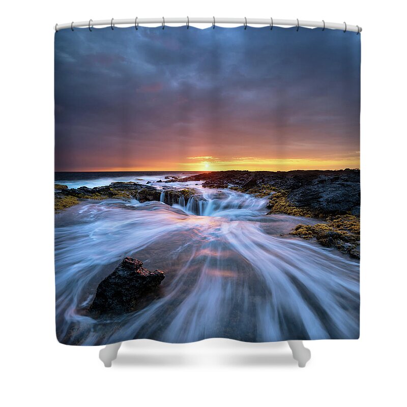 Landscape Shower Curtain featuring the photograph Follow Through by Christopher Johnson