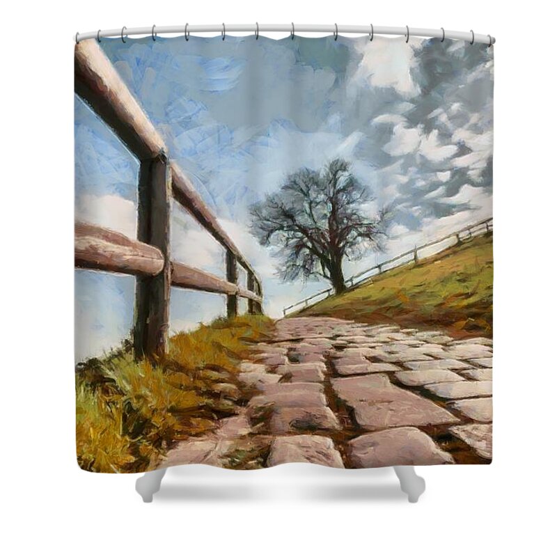 Landscape Shower Curtain featuring the photograph Footpath by Sergey Simanovsky