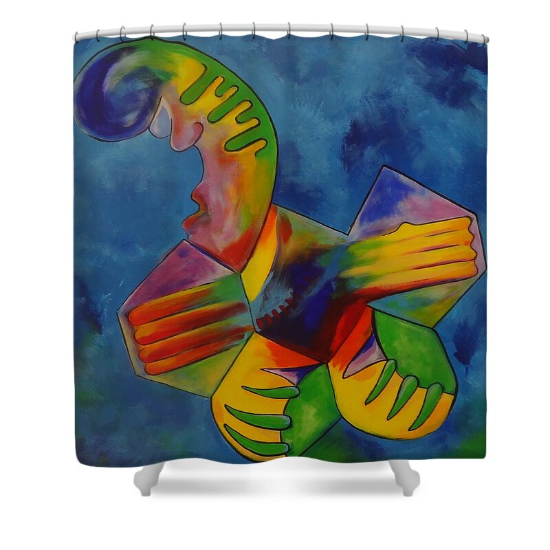 Footy Shower Curtain featuring the painting Footy by Eduard Meinema