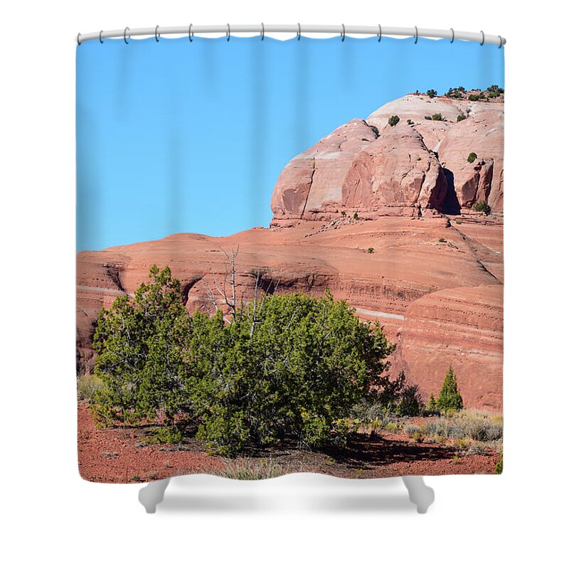 Rock Shower Curtain featuring the photograph For the Novice Rock Climber by Tom Cochran